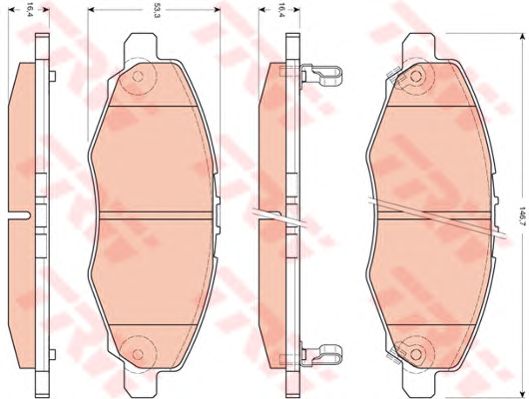 Гальмівні колодки TRW GDB3427