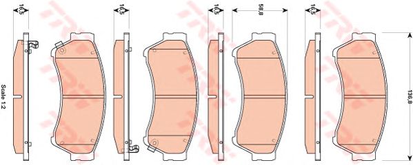 Тормозные колодки TRW GDB3501