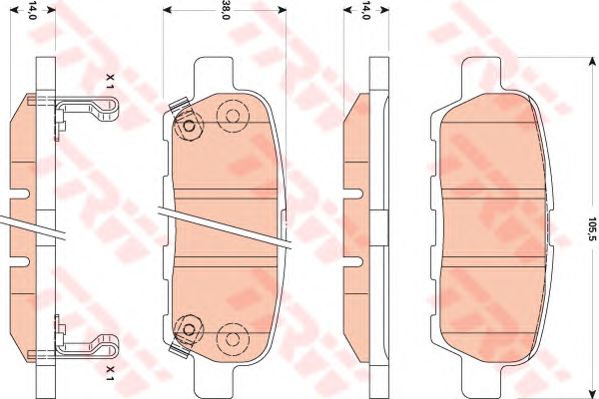 Тормозные колодки TRW GDB3507