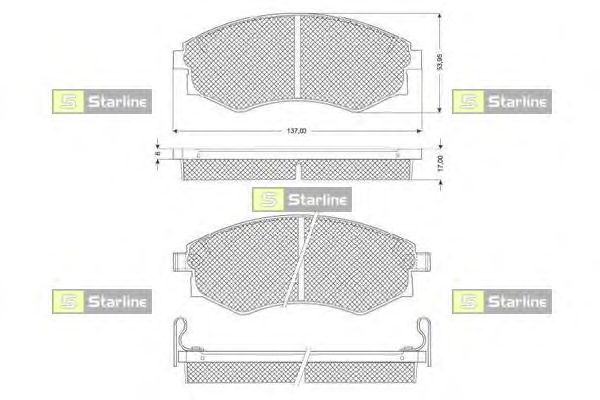 Тормозные колодки STARLINE BD S051