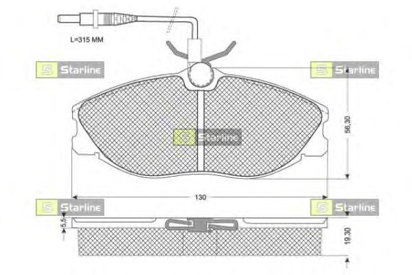 Тормозные колодки STARLINE BD S065