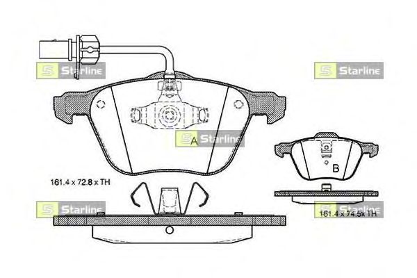 Гальмівні колодки STARLINE BD S312