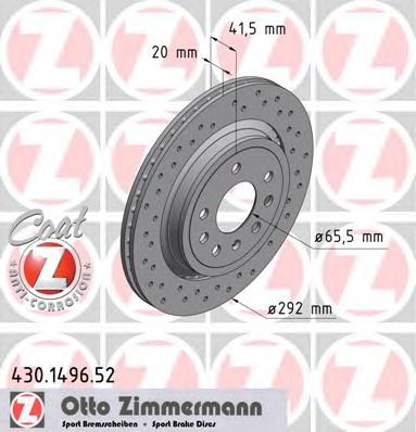 Тормозной диск ZIMMERMANN 430.1496.52