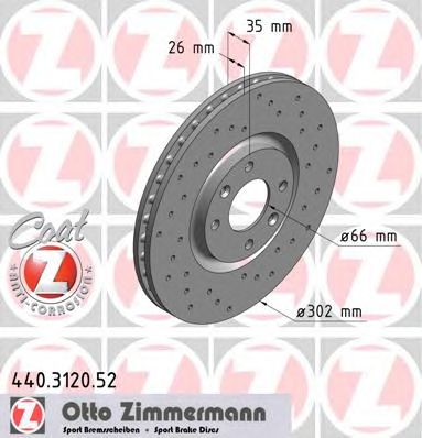 Тормозной диск ZIMMERMANN 440.3120.52