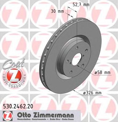 Гальмівний диск ZIMMERMANN 530.2462.20