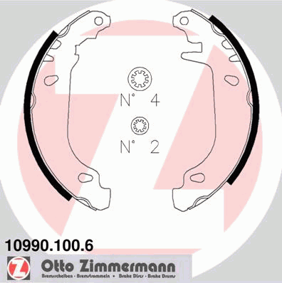Тормозные колодки ZIMMERMANN 10990.100.6