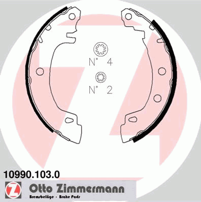 Тормозные колодки ZIMMERMANN 10990.103.0