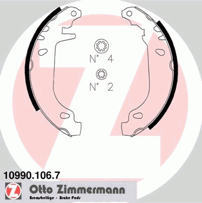 Гальмівні колодки ZIMMERMANN 10990.106.7