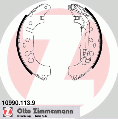 Тормозные колодки ZIMMERMANN 10990.113.9