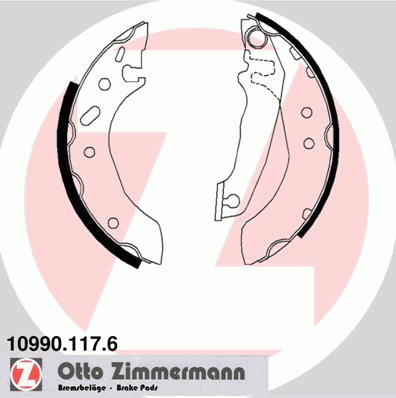 Тормозные колодки ZIMMERMANN 10990.117.6
