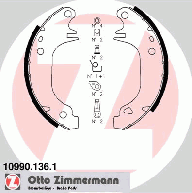 Гальмівні колодки ZIMMERMANN 10990.136.1