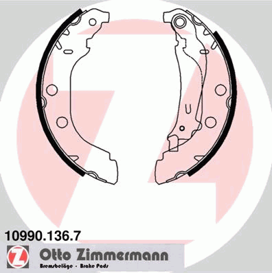 Тормозные колодки ZIMMERMANN 10990.136.7