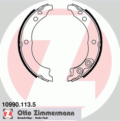 Гальмівні колодки ручника ZIMMERMANN 10990.113.5