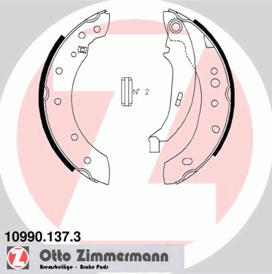 Тормозные колодки ручника ZIMMERMANN 10990.137.3