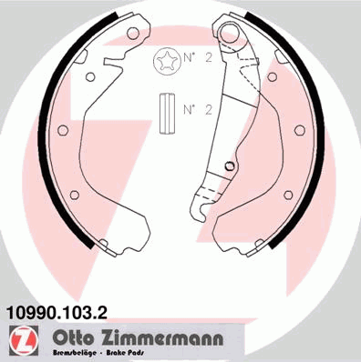 Тормозные колодки ZIMMERMANN 10990.103.2
