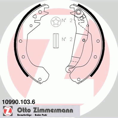 Тормозные колодки ZIMMERMANN 10990.103.6