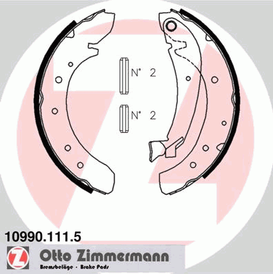 Гальмівні колодки ZIMMERMANN 10990.111.5