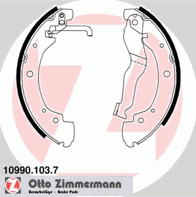 Тормозные колодки ZIMMERMANN 10990.103.7