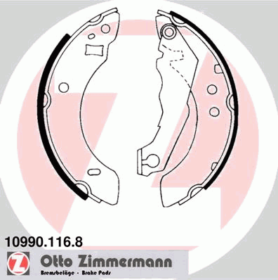 Гальмівні колодки ZIMMERMANN 10990.116.8
