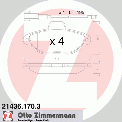 Тормозные колодки ZIMMERMANN 21436.170.3