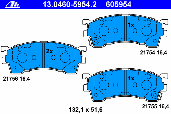 Тормозные колодки ATE 13.0460-5954.2