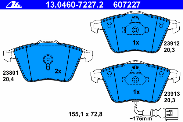 Тормозные колодки ATE 13.0460-7227.2