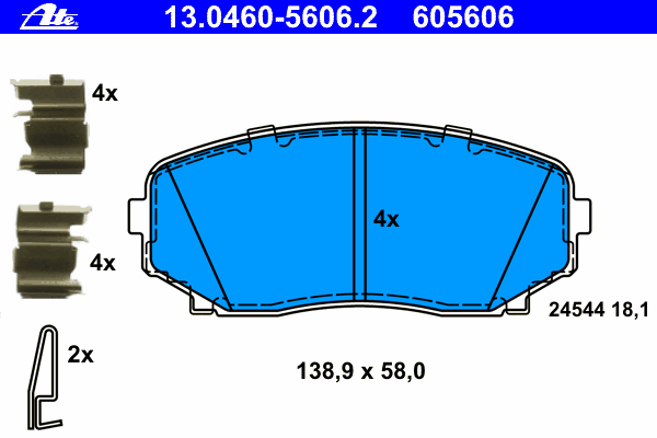 Тормозные колодки ATE 13.0460-5606.2