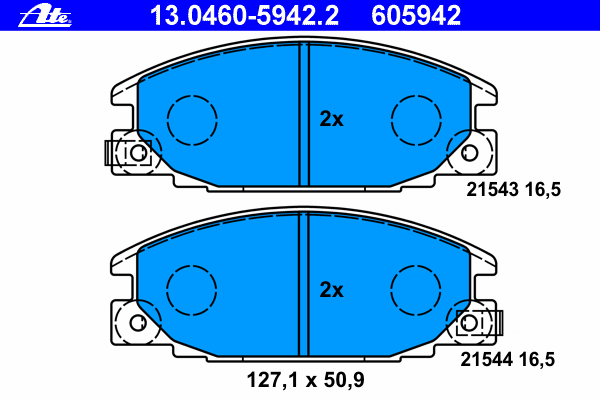 Тормозные колодки ATE 13.0460-5942.2