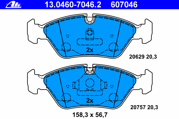 Тормозные колодки ATE 13.0460-7046.2