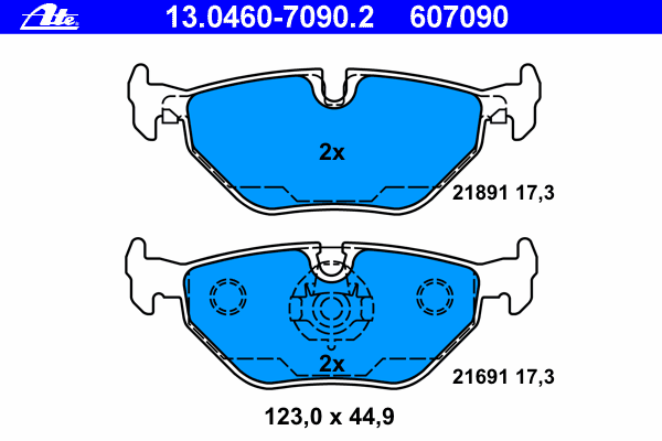 Тормозные колодки ATE 13.0460-7090.2