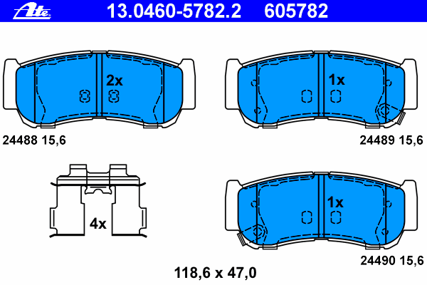 Тормозные колодки ATE 13.0460-5782.2