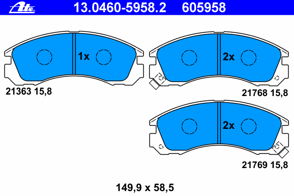 Тормозные колодки ATE 13.0460-5958.2