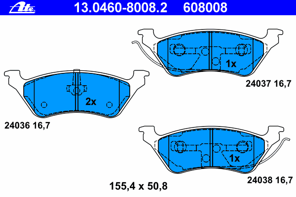Тормозные колодки ATE 13.0460-8008.2