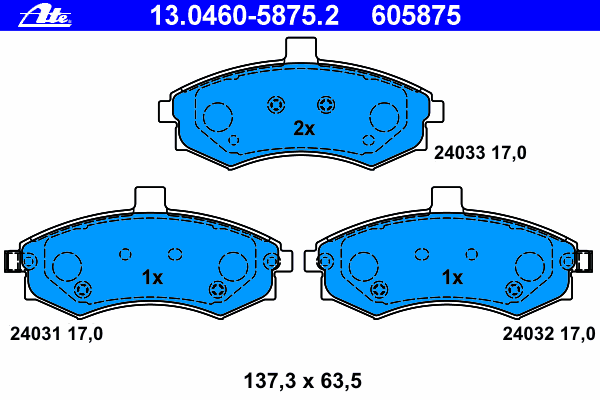 Тормозные колодки ATE 13.0460-5875.2