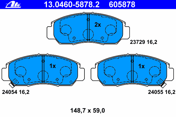 Тормозные колодки ATE 13.0460-5878.2