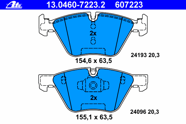 Тормозные колодки ATE 13.0460-7223.2