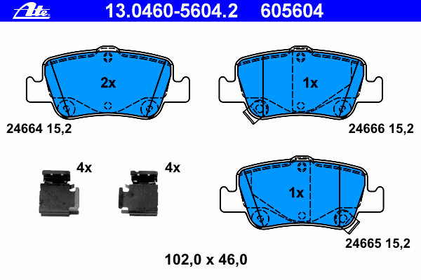 Тормозные колодки ATE 13.0460-5604.2