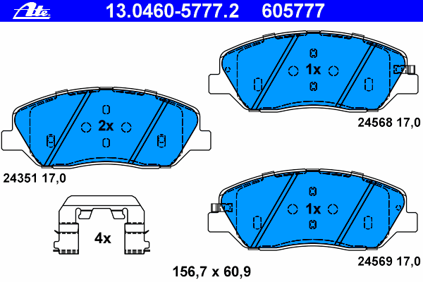 Тормозные колодки ATE 13.0460-5777.2