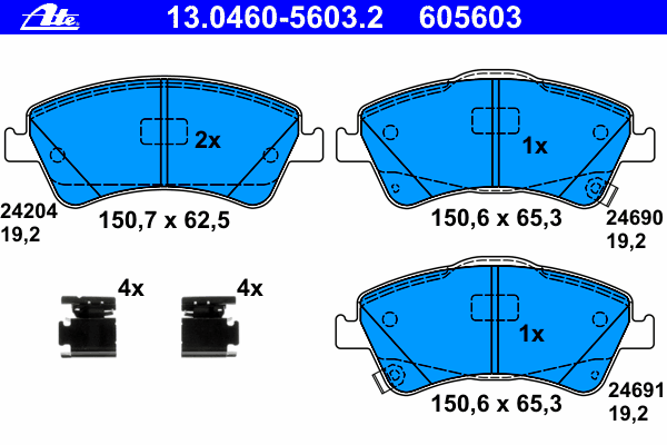 Тормозные колодки ATE 13.0460-5603.2