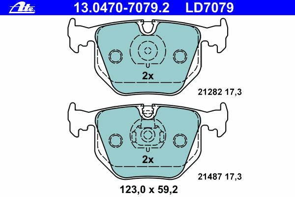 Тормозные колодки ATE 13.0470-7079.2 ATE Ceramic