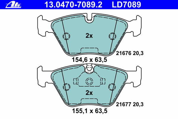 Тормозные колодки ATE 13.0470-7089.2 ATE Ceramic