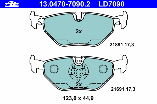Тормозные колодки ATE 13.0470-7090.2 ATE Ceramic