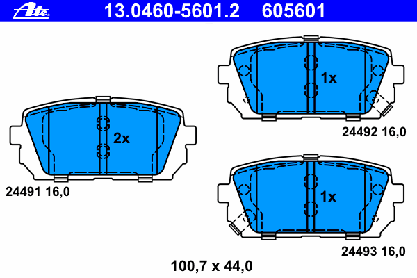Тормозные колодки ATE 13.0460-5601.2