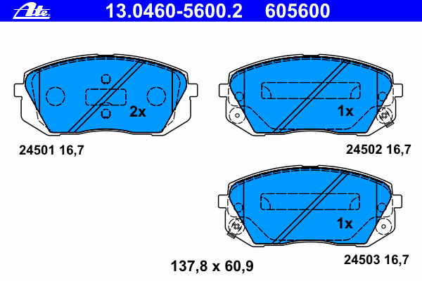 Тормозные колодки ATE 13.0460-5600.2