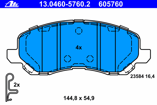 Тормозные колодки ATE 13.0460-5760.2