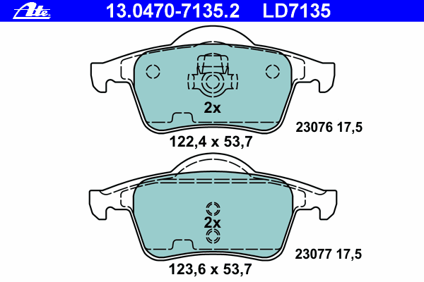 Тормозные колодки ATE 13.0470-7135.2 ATE Ceramic