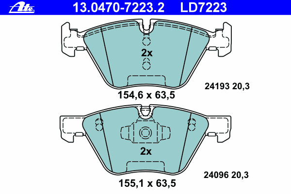 Тормозные колодки ATE 13.0470-7223.2 ATE Ceramic
