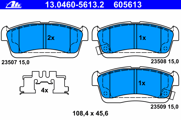 Тормозные колодки ATE 13.0460-5613.2