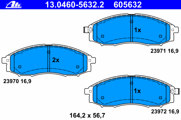 Тормозные колодки ATE 13.0460-5632.2