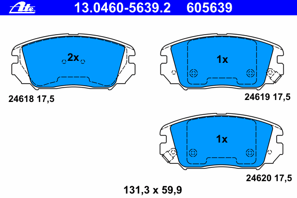 Тормозные колодки ATE 13.0460-5639.2